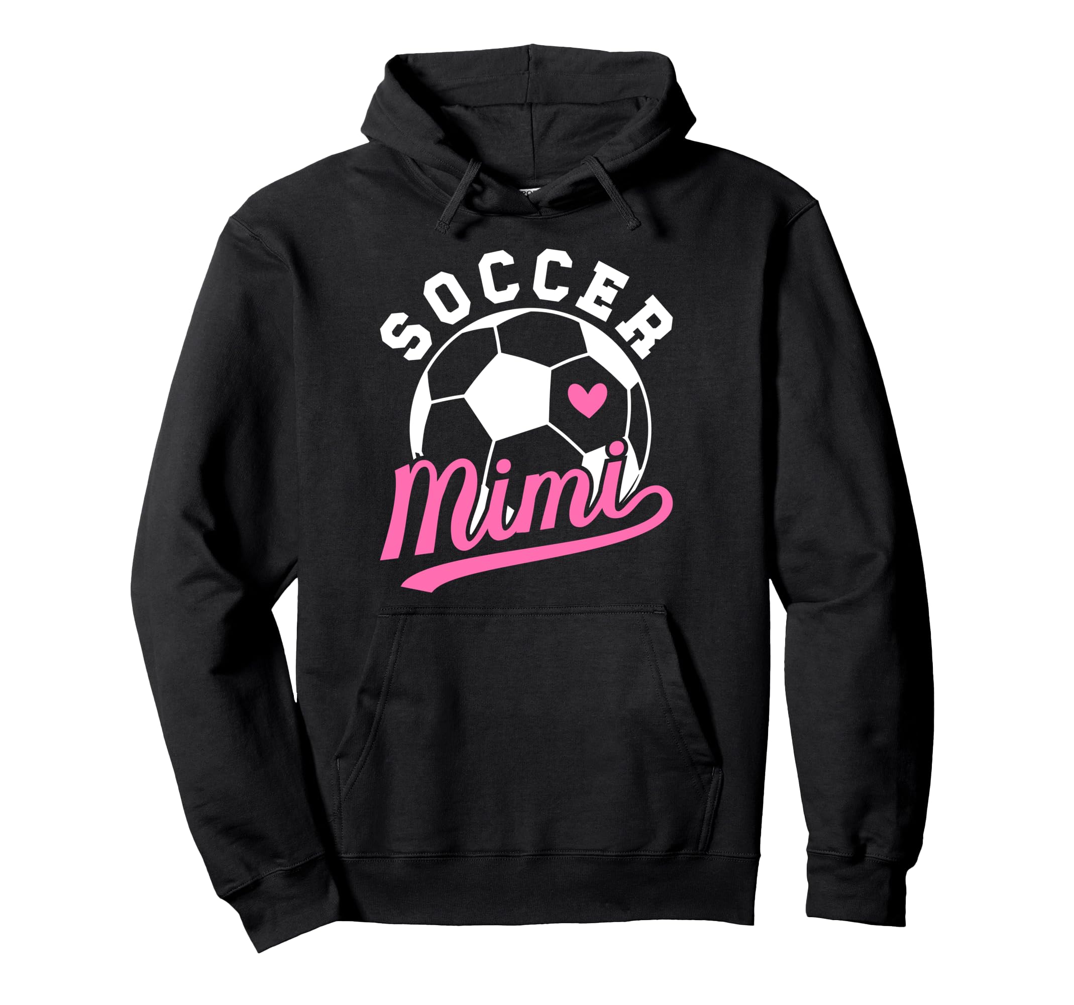 Soccer Mimi Heart Grandma Mimi Soccer Hoodie - Casual Everyday Wear Unisex