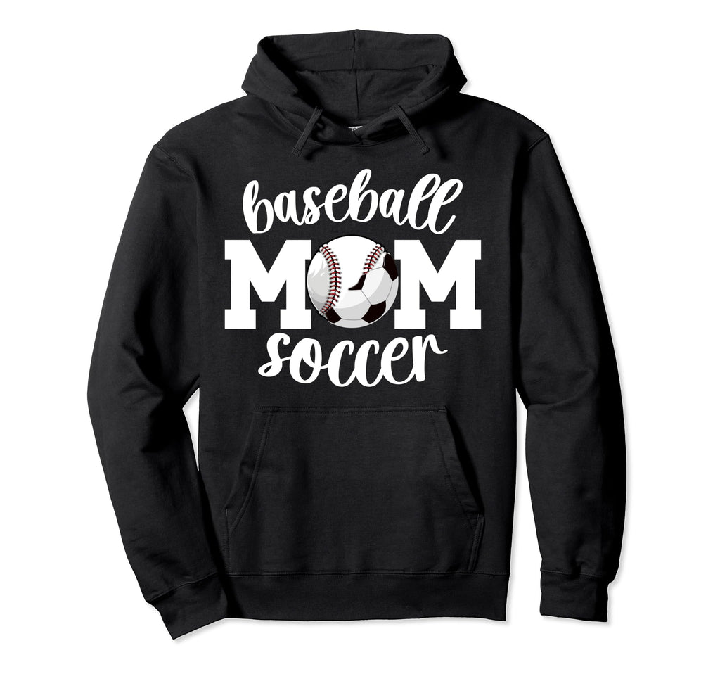 Soccer Baseball Mom Ballers Baseball Hoodie - Novelty Apparel Unisex