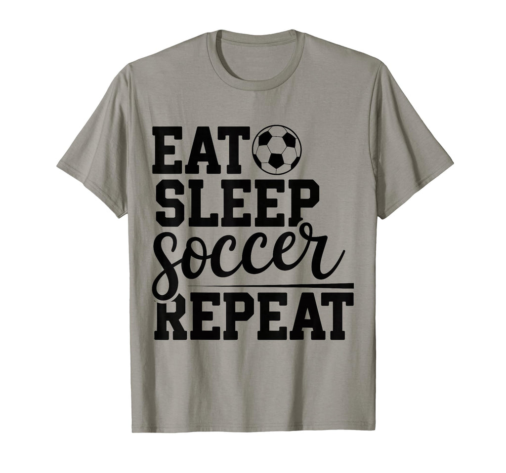 Eat Sleep Soccer Repeat T-Shirt - Custom Art Print for Adults