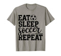 Eat Sleep Soccer Repeat T-Shirt - Custom Art Print for Adults