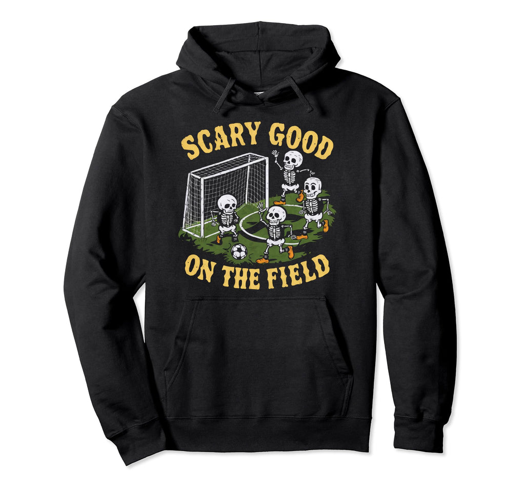 Soccer Halloween Spooky Goalkeeper Hoodie - Minimalist Print Men Women