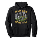 Soccer Halloween Spooky Goalkeeper Hoodie - Minimalist Print Men Women