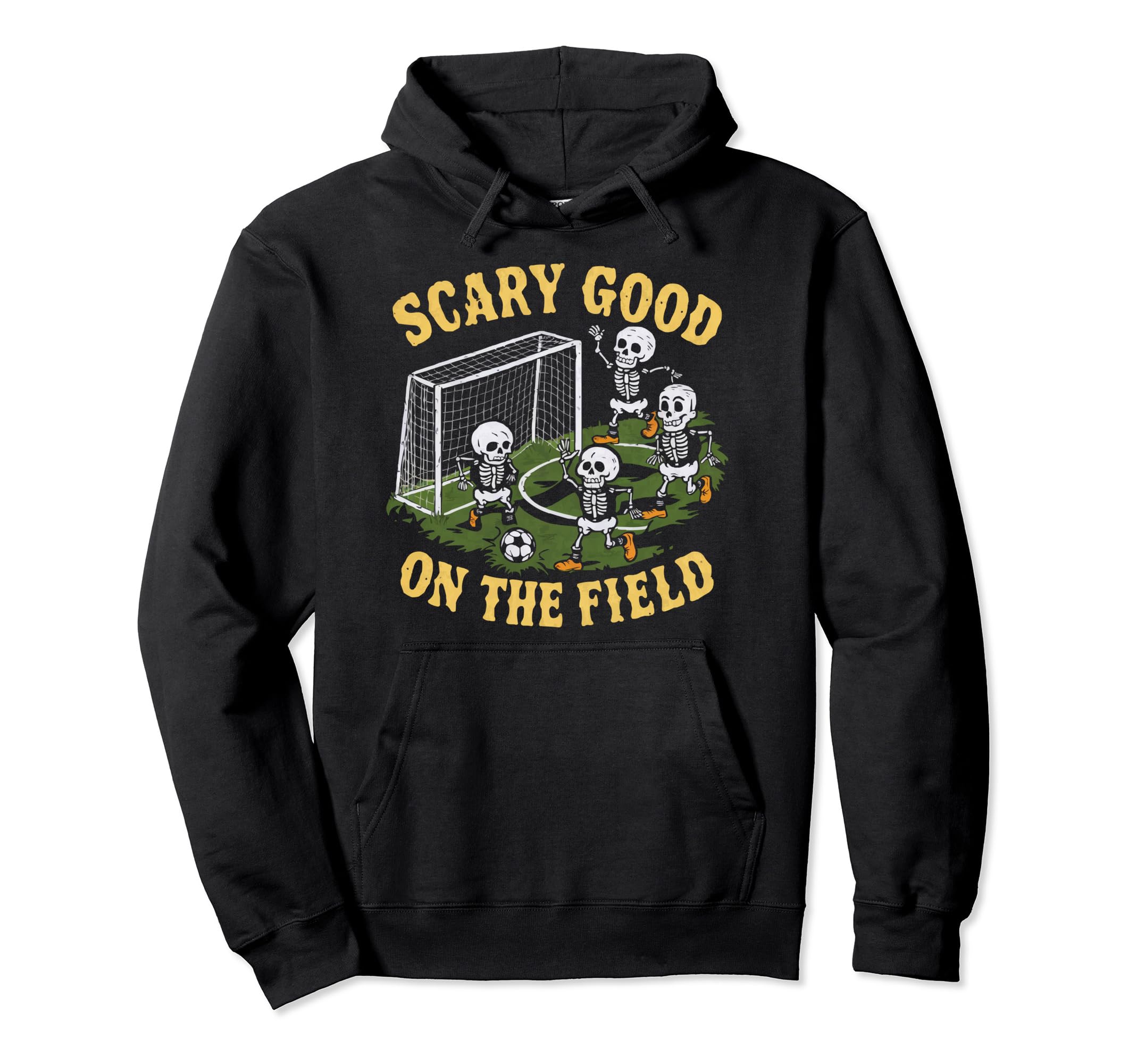 Soccer Halloween Spooky Goalkeeper Hoodie - Minimalist Print Men Women