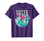 Soccer Mermaid Playing Soccer T-Shirt - Graphic Print Unisex