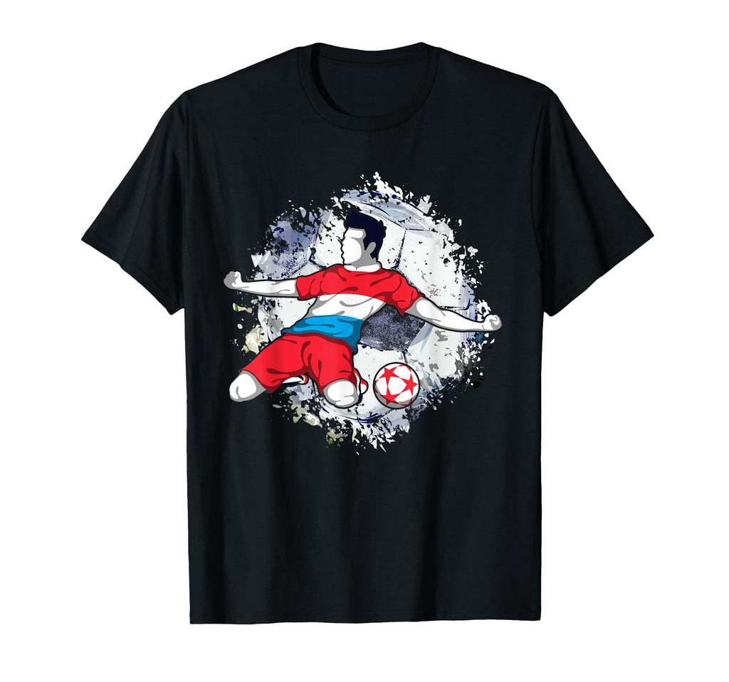 Luxembourg Soccer Proud National Flag T-Shirt - Trendy Graphic for Adults