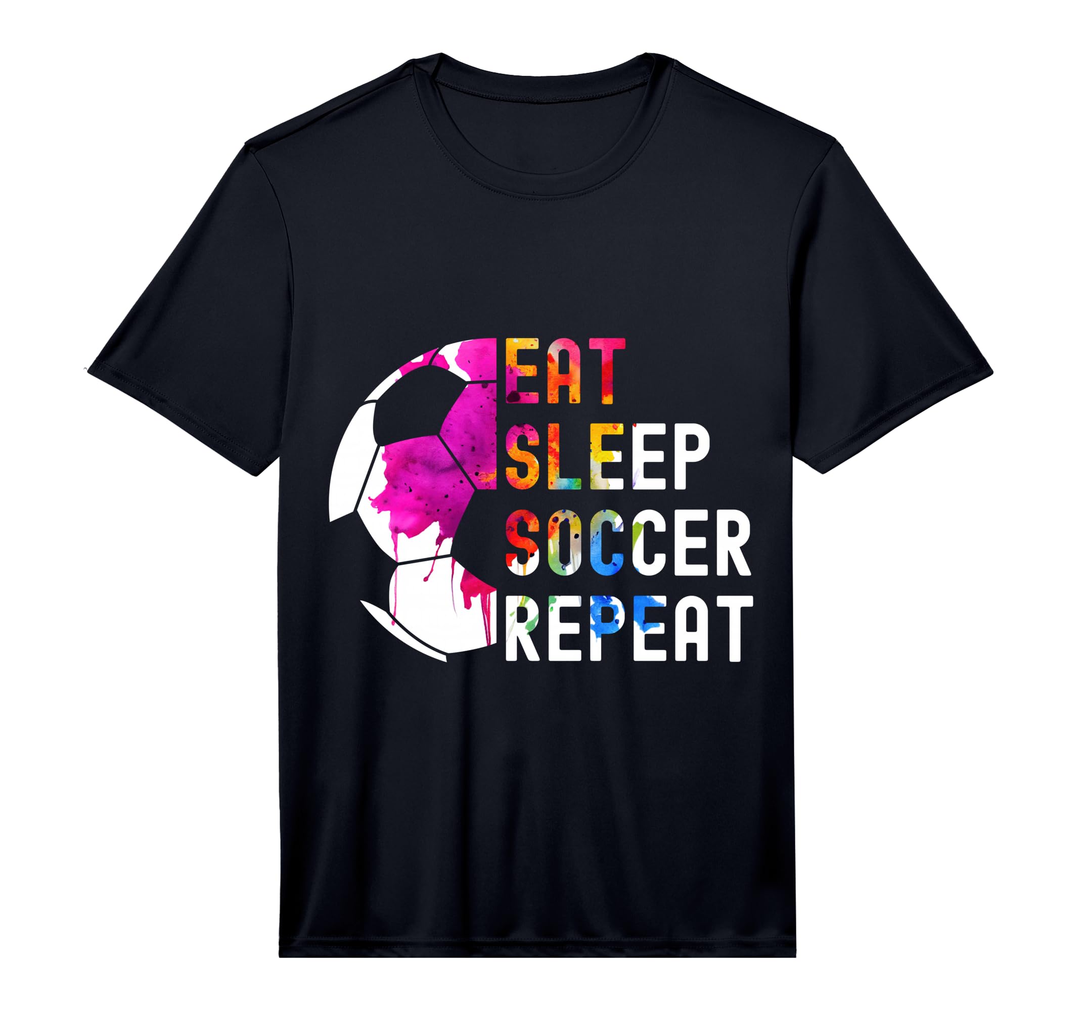 Eat Sleep Soccer Repeat Football T-Shirt - Trendy Graphic Unisex