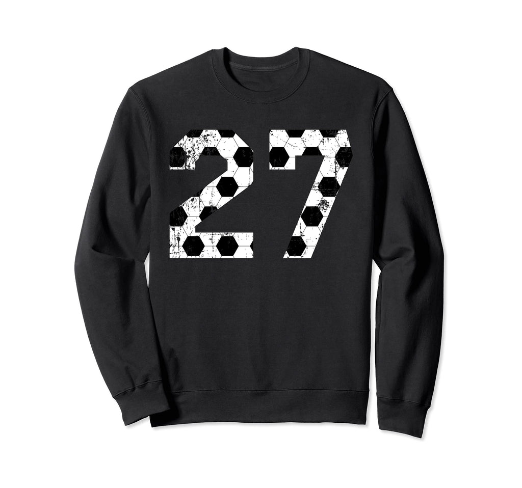 Soccer 27 Jersey Number Sweatshirt - Fun Novelty Design Unisex