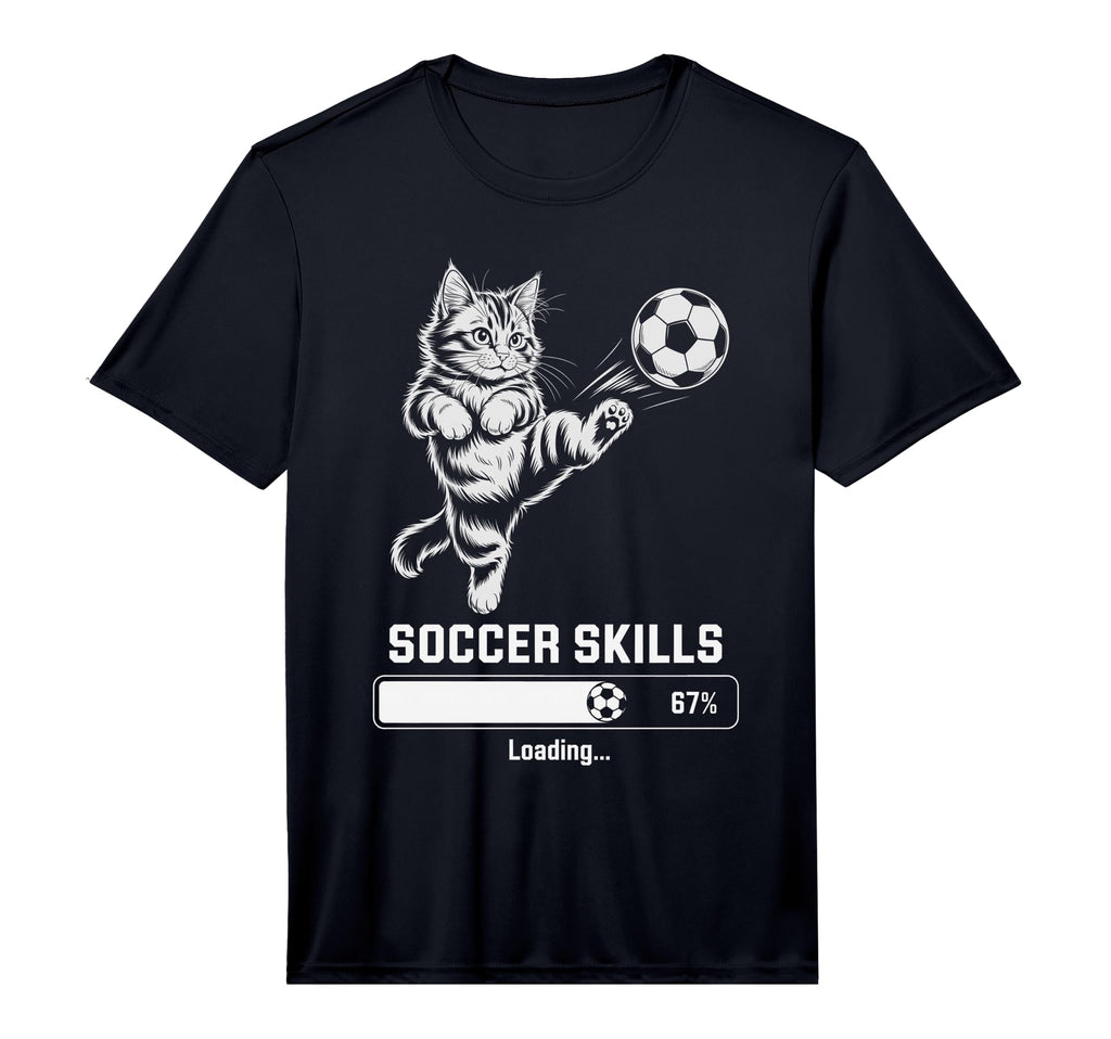 Funny Cat Soccer Skills Loading T-Shirt - Streetwear Style for Adults