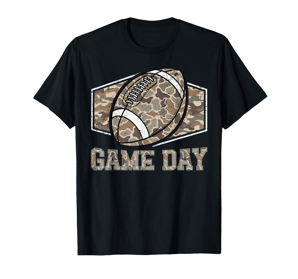 Game Day Camouflage Old Camo Football T-Shirt - Graphic Print Men Women