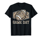 Game Day Camouflage Old Camo Football T-Shirt - Graphic Print Men Women