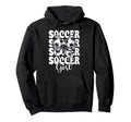 Soccer Soccer Mom Mothers Day Coquette Bow Hoodie - Novelty Apparel Unisex