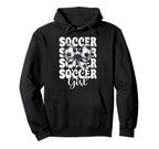 Soccer Soccer Mom Mothers Day Coquette Bow Hoodie - Novelty Apparel Unisex