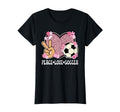 Peace Love Soccer Lover Outfit Cheetah T-Shirt - Unique Graphic Men Women