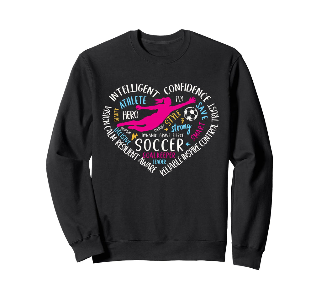 Soccer Goalkeeper Heart Love Goalie Sweatshirt - Trendy Graphic Men Women