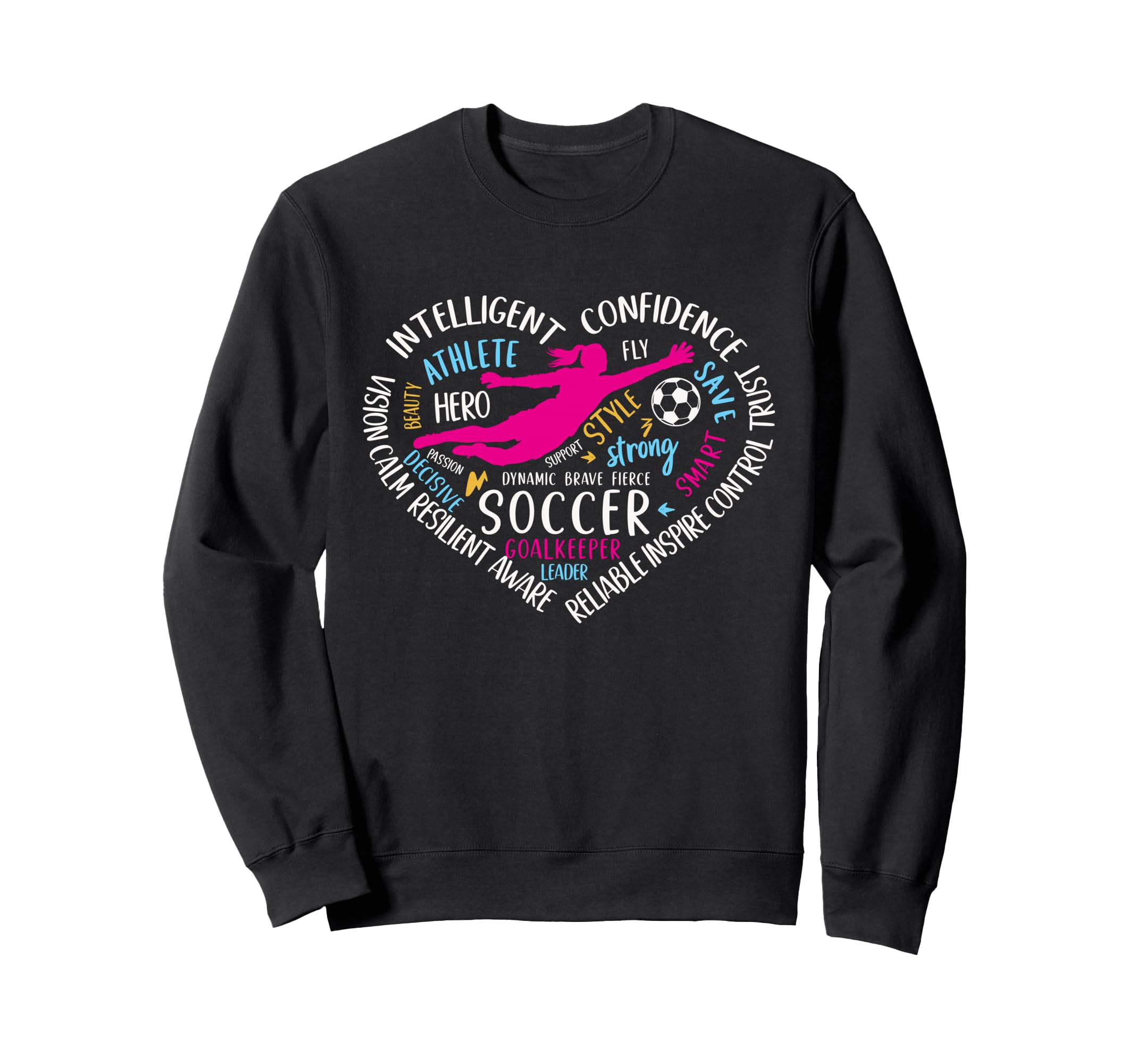 Soccer Goalkeeper Heart Love Goalie Sweatshirt - Trendy Graphic Men Women