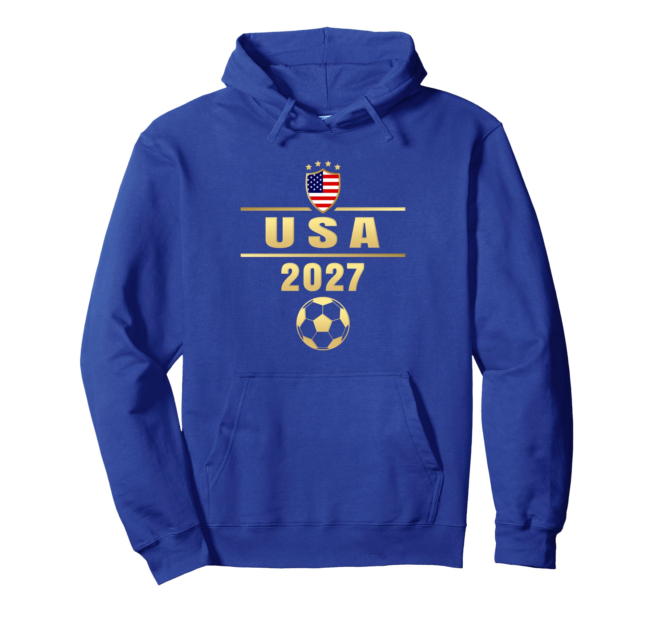 American Flag Soccer Womens Soccer Hoodie - Novelty Apparel Men Women