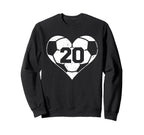 Soccer Number 20 Jersey Funny Soccer Sweatshirt - Trendy Graphic Unisex