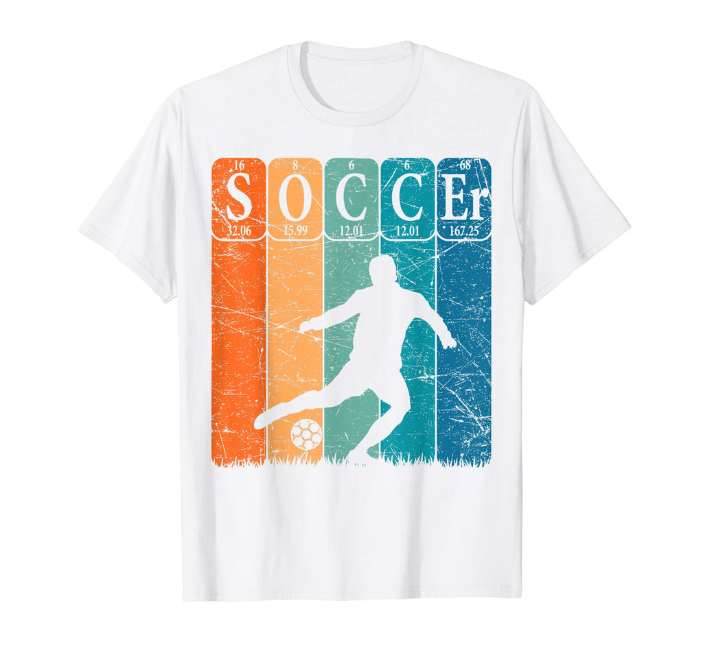 Soccer Periodic Table Elements T-Shirt - Minimalist Print for Adults