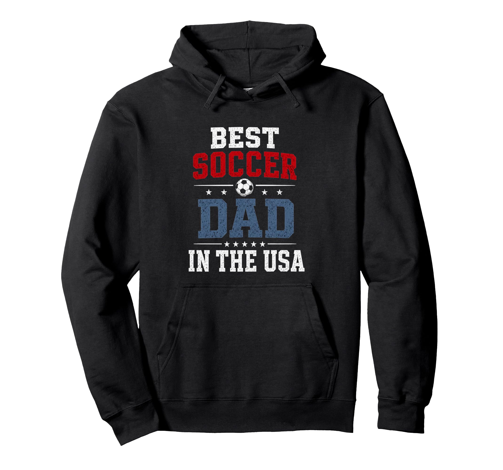 Best Soccer Dad Usa Patriotic Father Hoodie - Novelty Apparel Men Women