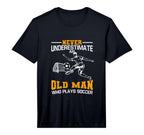 Mens Never Underestimate Old Who T-Shirt - Aesthetic Graphic for Adults