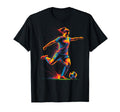 Colorful Funny Soccer Fan Dad Mom T-Shirt - Casual Everyday Wear Unisex