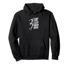 Funny Eat Sleep Soccer Repeat Soccer Hoodie - Aesthetic Graphic for Adults