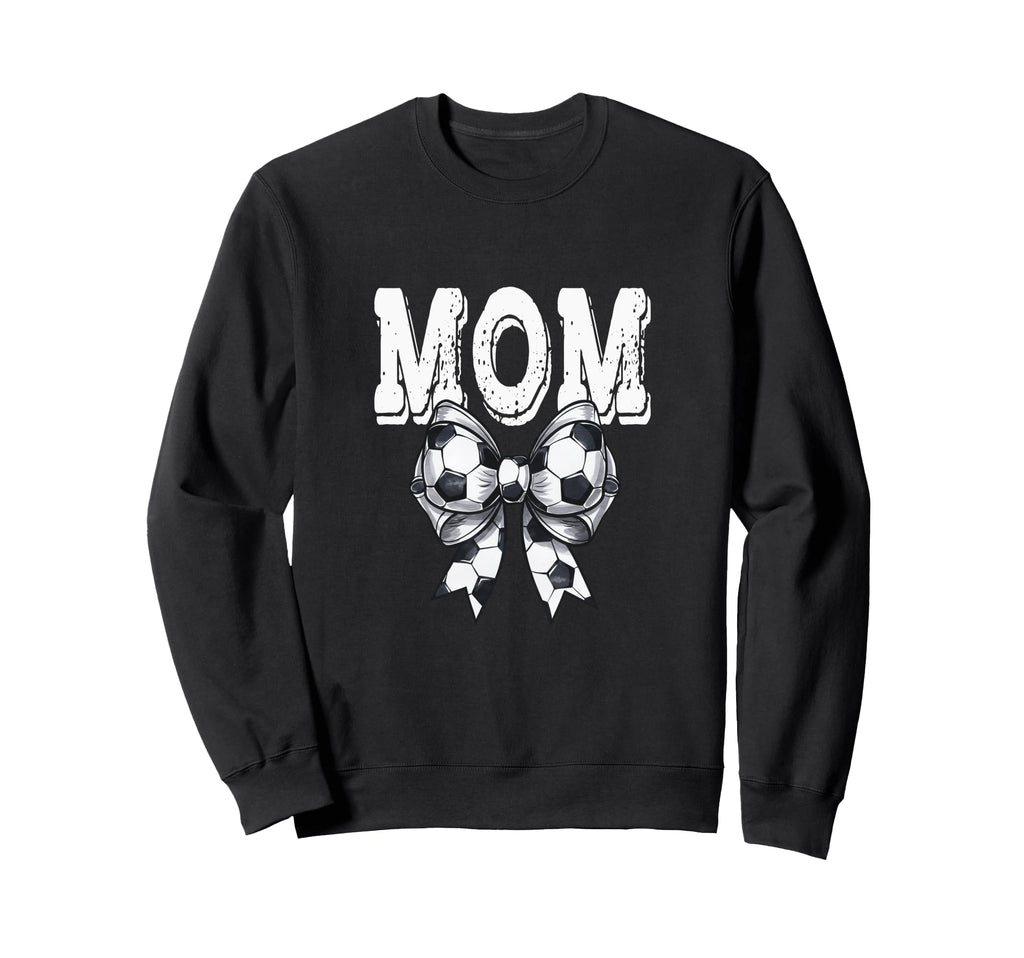 Coquette Soccer Bow Mom Sister Grandma Sweatshirt - Graphic Print Unisex