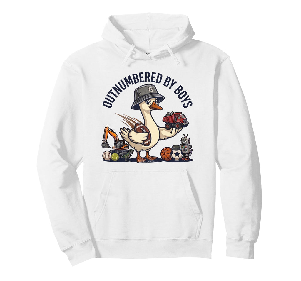 Outnumbered Mom Football Mom Toy Hoodie - Casual Everyday Wear for Adults