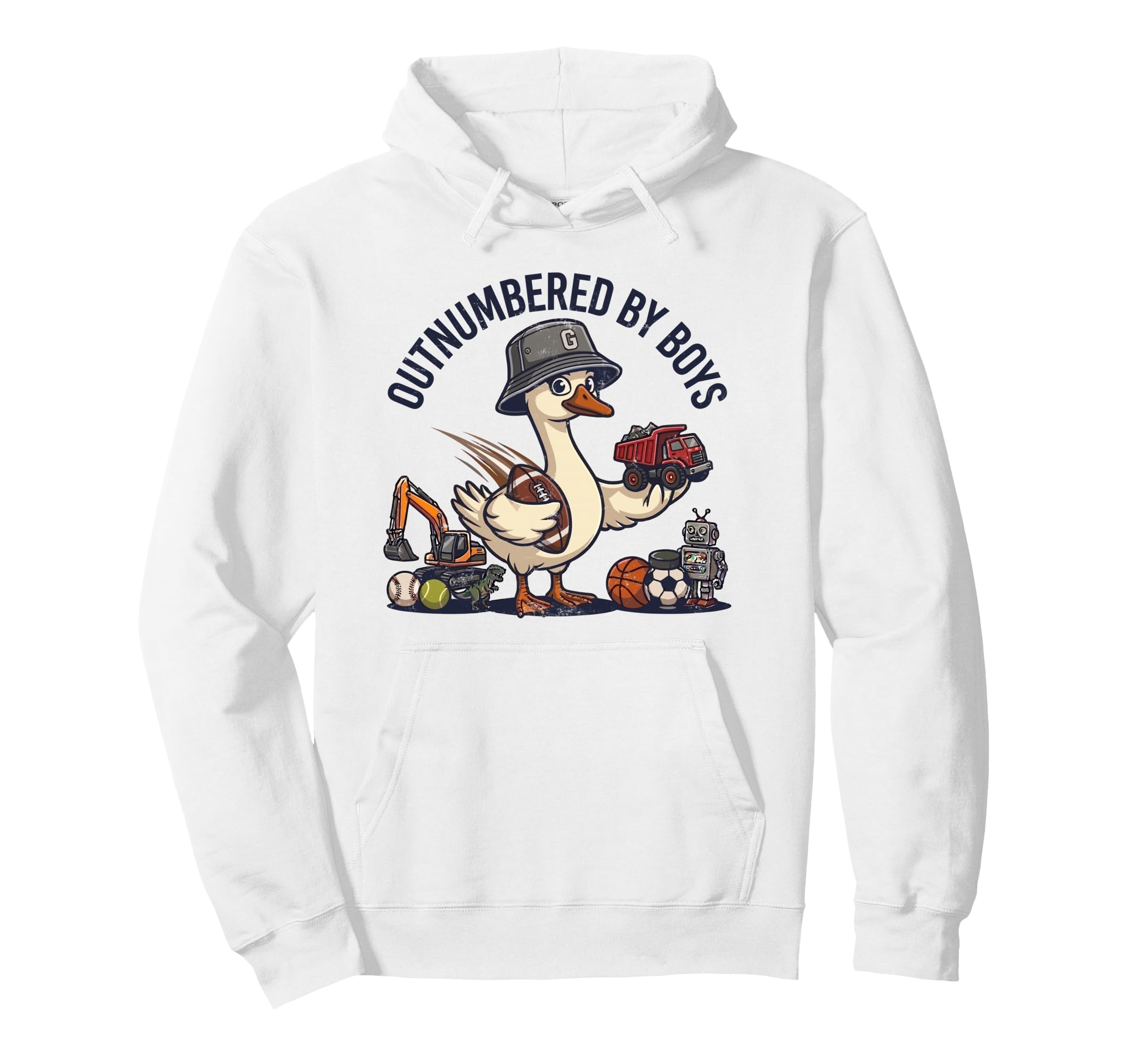 Outnumbered Mom Football Mom Toy Hoodie - Casual Everyday Wear for Adults
