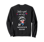 Raccoon Soccer Raccoon Soccer Sweatshirt - Custom Art Print Men Women