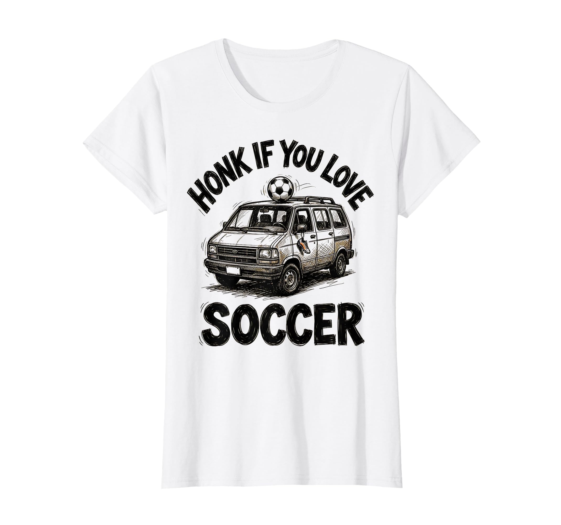 Honk If You Love Soccer Fun Soccer T-Shirt - Aesthetic Graphic for Adults