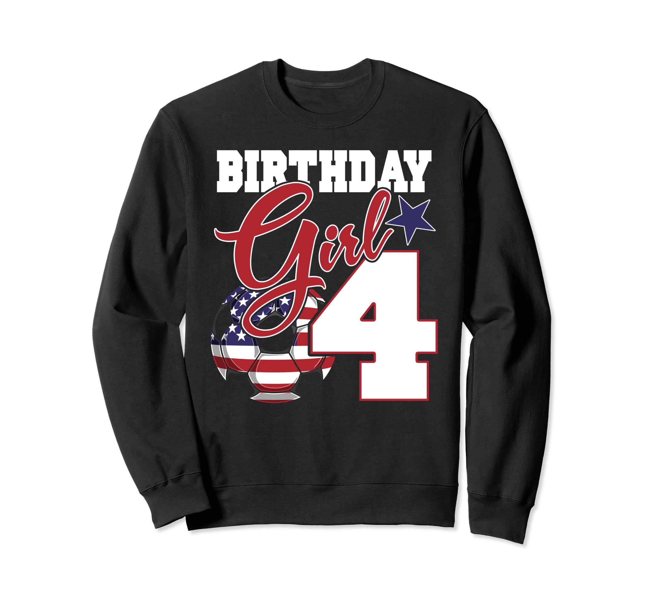 4Th Birthday Party Patriotic American Sweatshirt - Custom Art Print Unisex