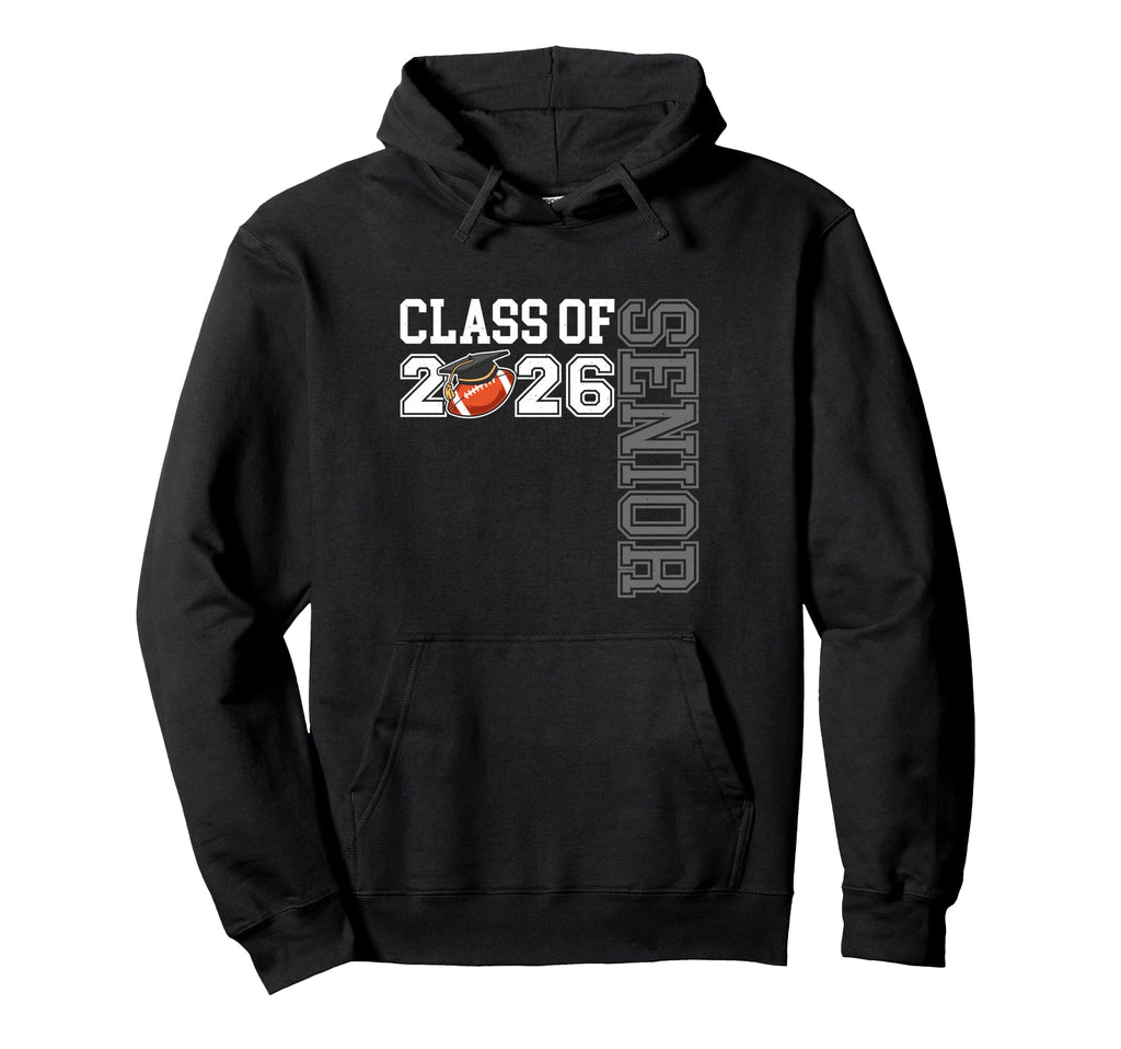 Class 2026 Senior Football Night Hoodie - Trendy Graphic for Adults
