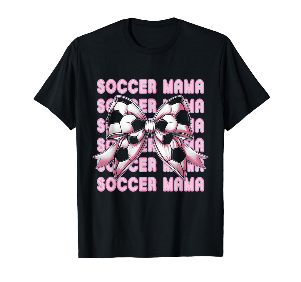 Soccer Mama Coquette Bow Soccer Mom T-Shirt - Streetwear Style Unisex