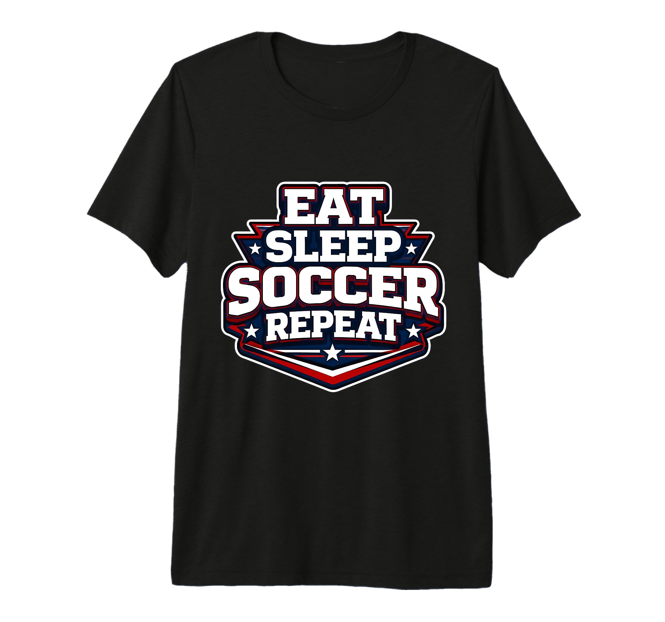 Eat Sleep Soccer Repeat Funny Football T-Shirt - Trendy Graphic Unisex
