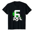 6Th Birthday Soccer Player Football 6 T-Shirt - Custom Art Print Men Women