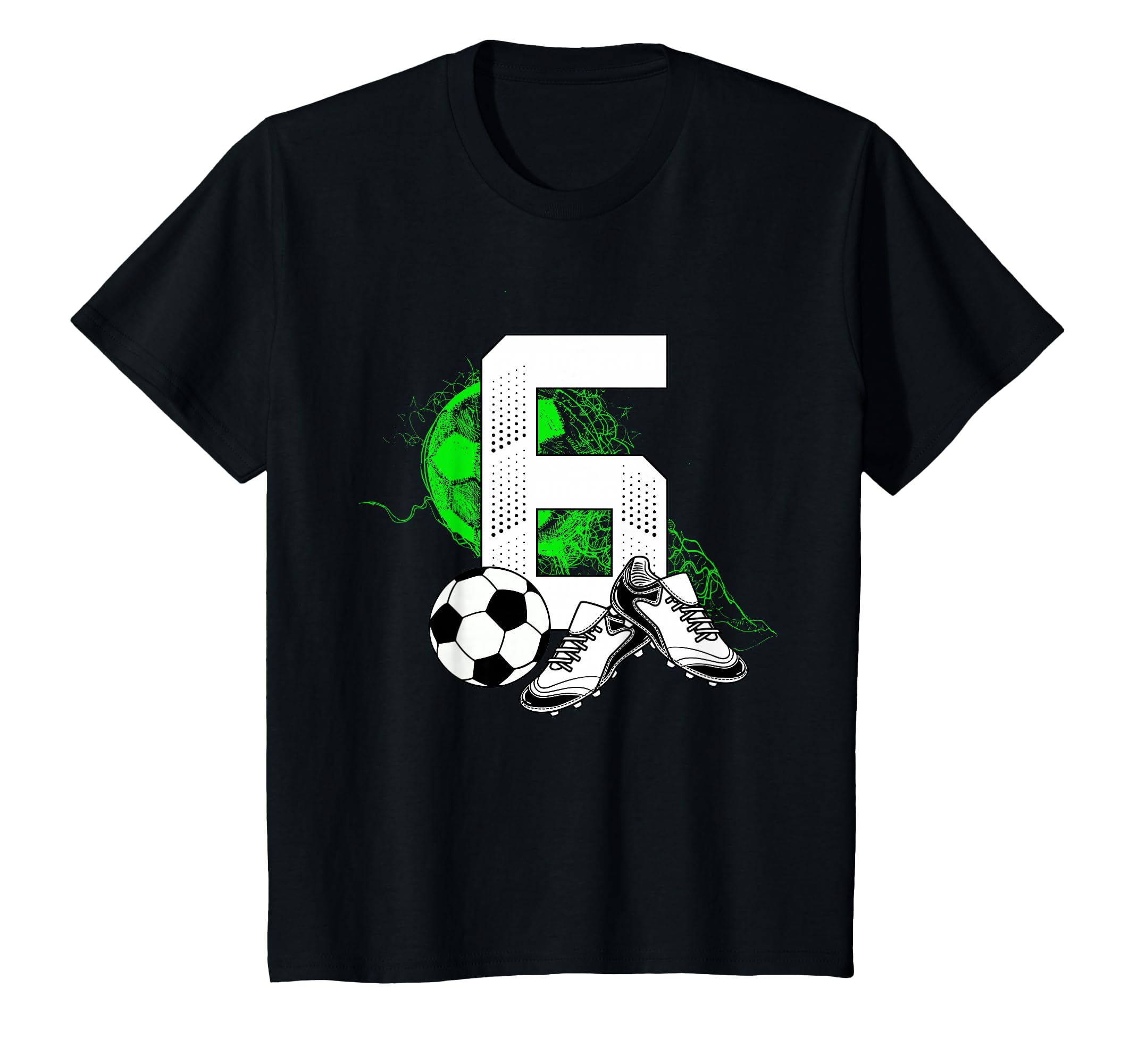 6Th Birthday Soccer Player Football 6 T-Shirt - Custom Art Print Men Women