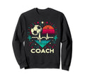 Soccer Coach Training Heart Beat Sweatshirt - Graphic Print Men Women