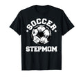 Soccer Stepmom Soccer Ball Distressed T-Shirt - Custom Art Print Unisex