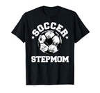Soccer Stepmom Soccer Ball Distressed T-Shirt - Custom Art Print Unisex