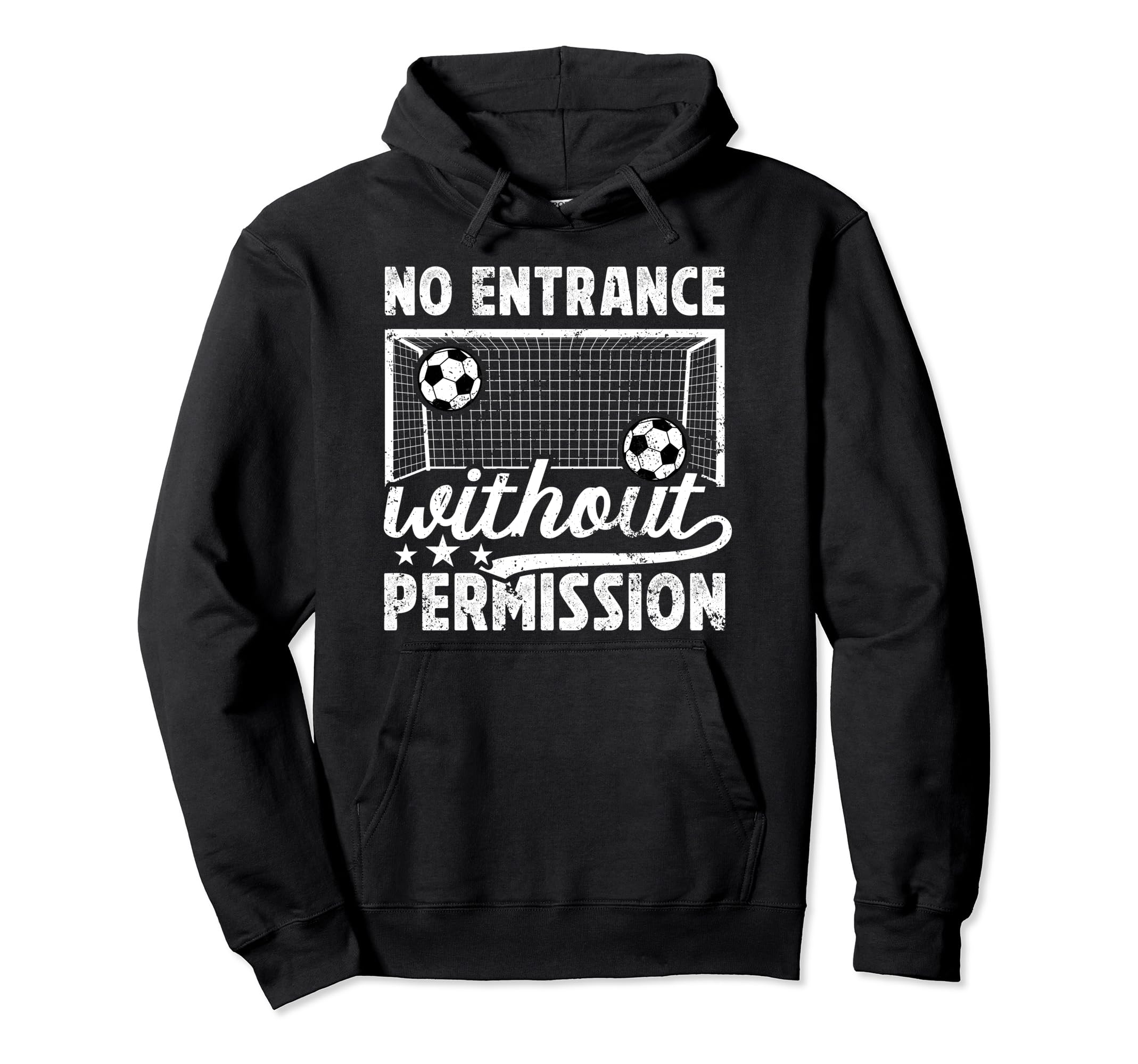 No Entrance Soccer Goalkeeper Soccer Hoodie - Minimalist Print Men Women