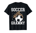 Soccer Grammy Leopard Funny Soccer T-Shirt - Unique Graphic Men Women