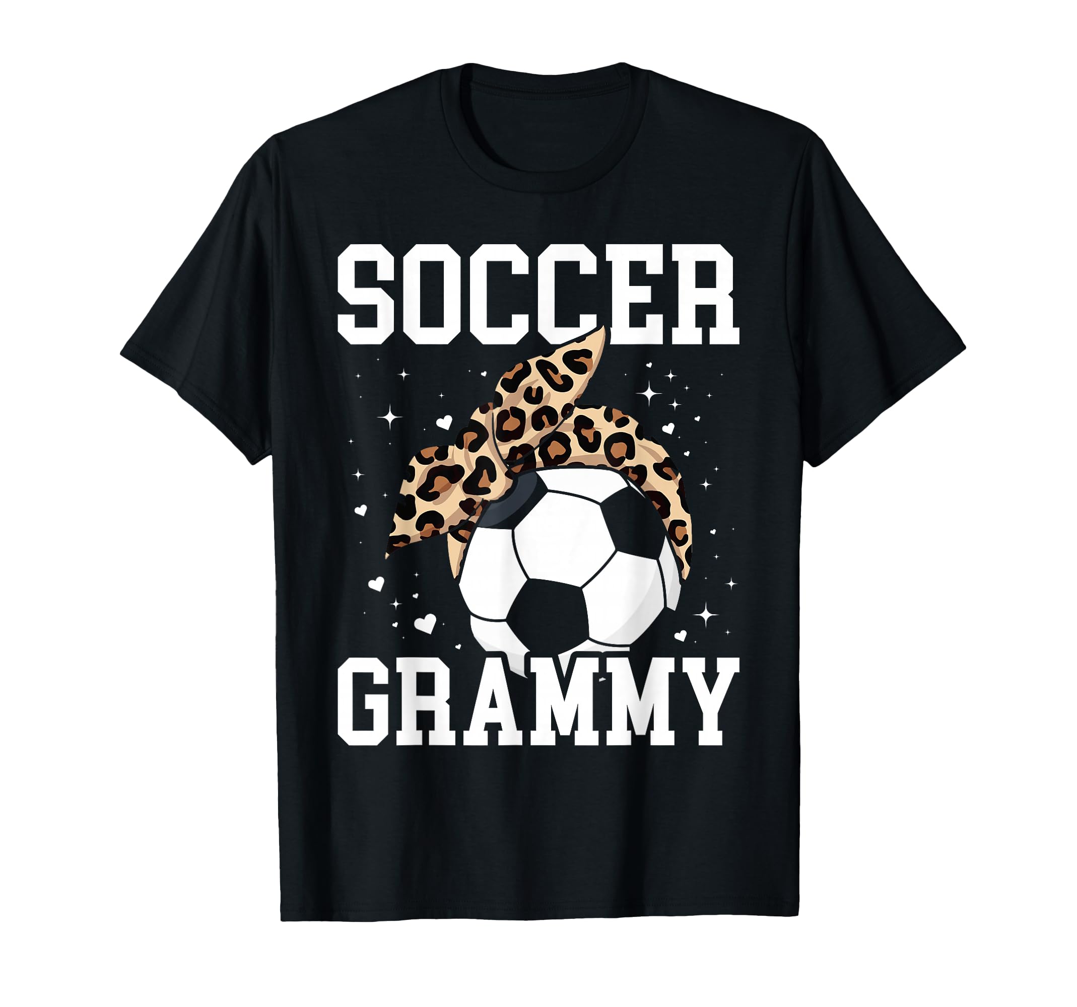 Soccer Grammy Leopard Funny Soccer T-Shirt - Unique Graphic Men Women