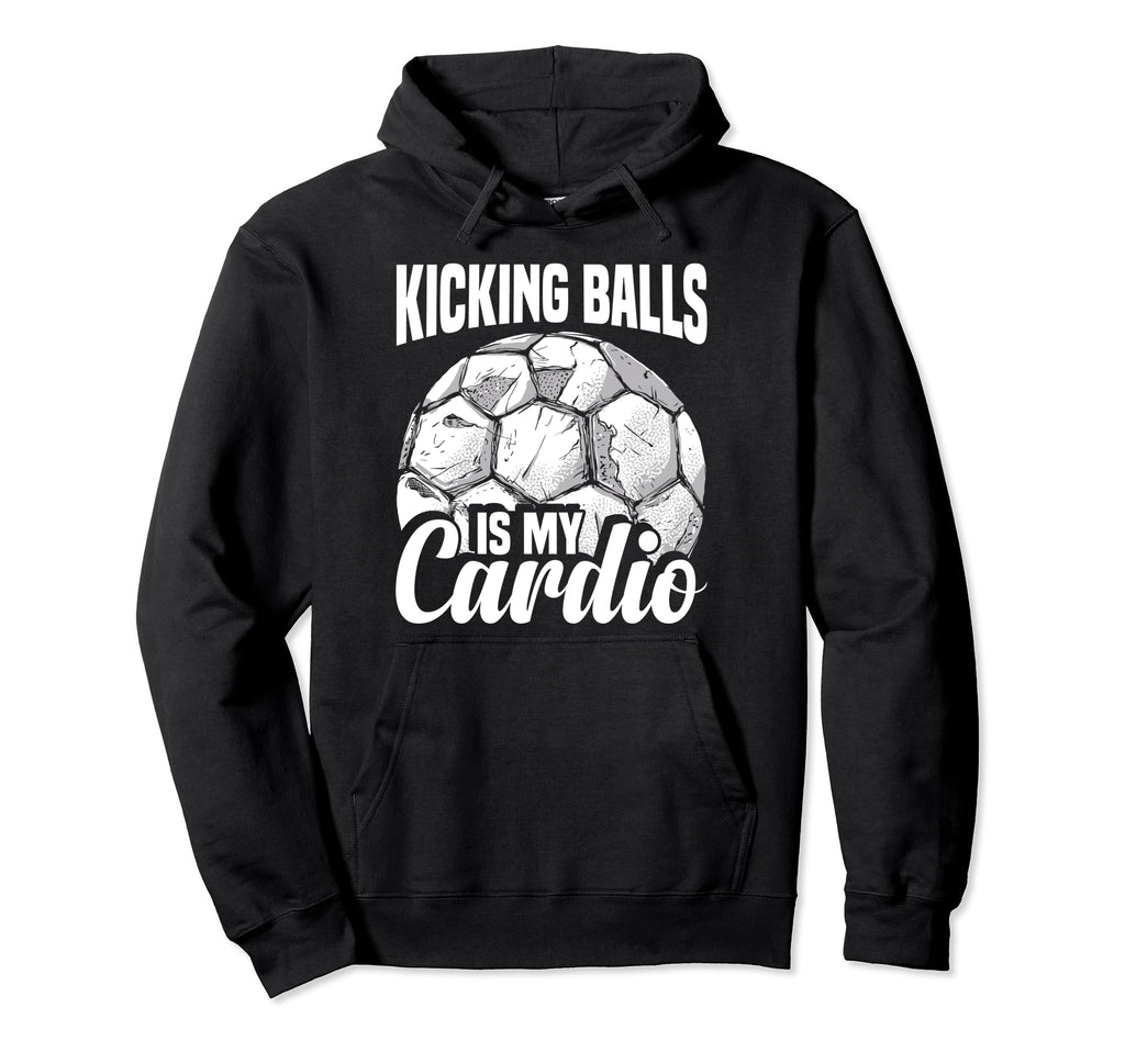 Soccer Player Kicking Balls Soccer Hoodie - Custom Art Print Men Women
