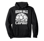 Soccer Player Kicking Balls Soccer Hoodie - Custom Art Print Men Women