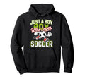 Just Who Loves Soccer Footbal Player Hoodie - Graphic Print Men Women