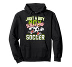 Just Who Loves Soccer Footbal Player Hoodie - Graphic Print Men Women