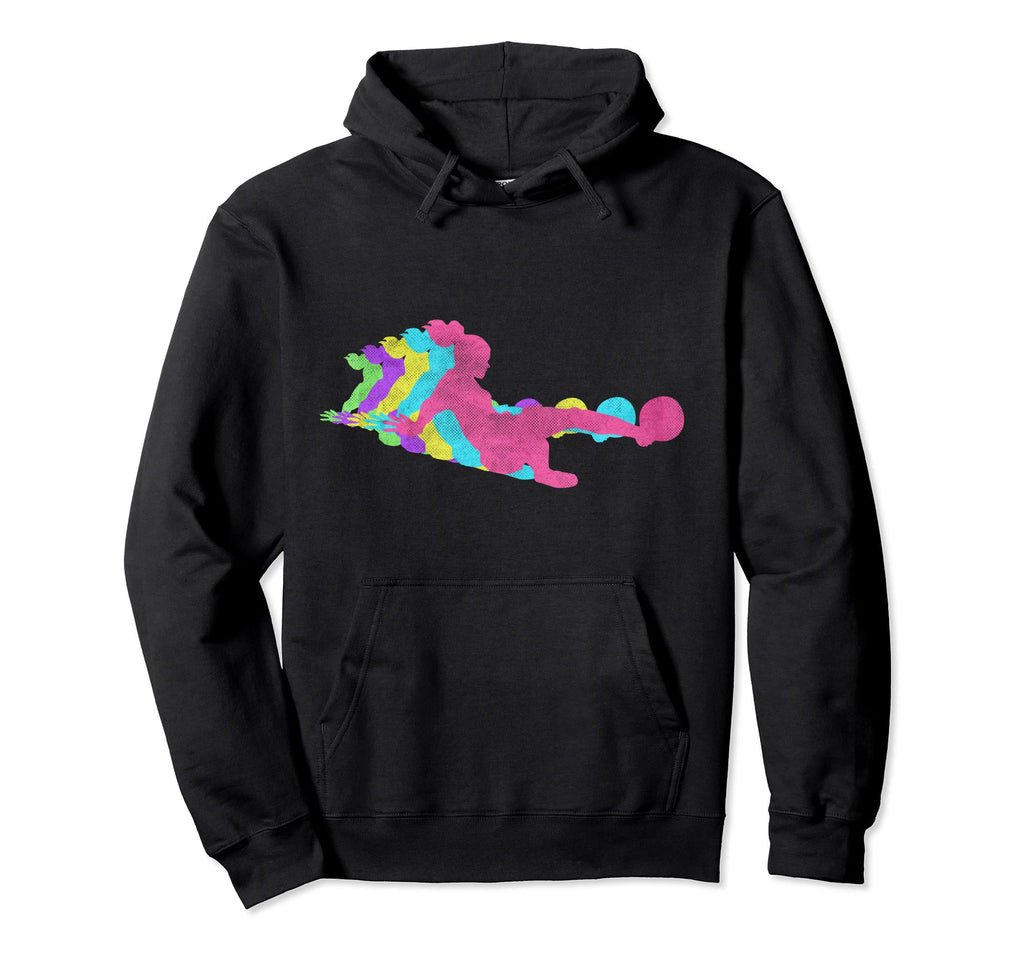 Soccer Volley Shot 80S Colors 1980S Hoodie - Minimalist Print Men Women