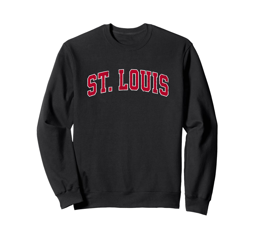 St Louis Missouri Mo Sports Red Sweatshirt - Unique Graphic Unisex