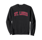 St Louis Missouri Mo Sports Red Sweatshirt - Unique Graphic Unisex